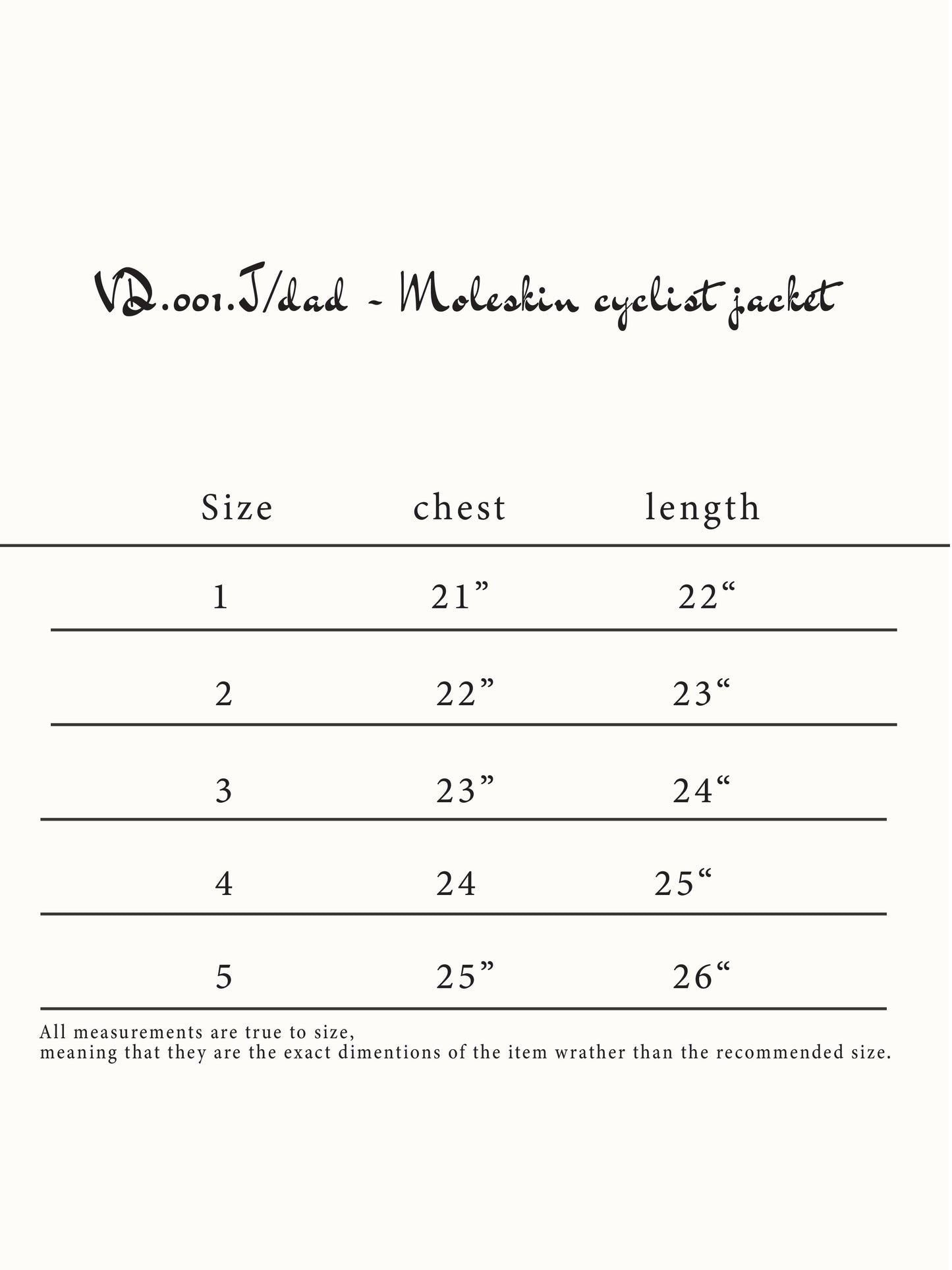 VD.001.J/DAD - MOLESKIN CYCLIST JACKET